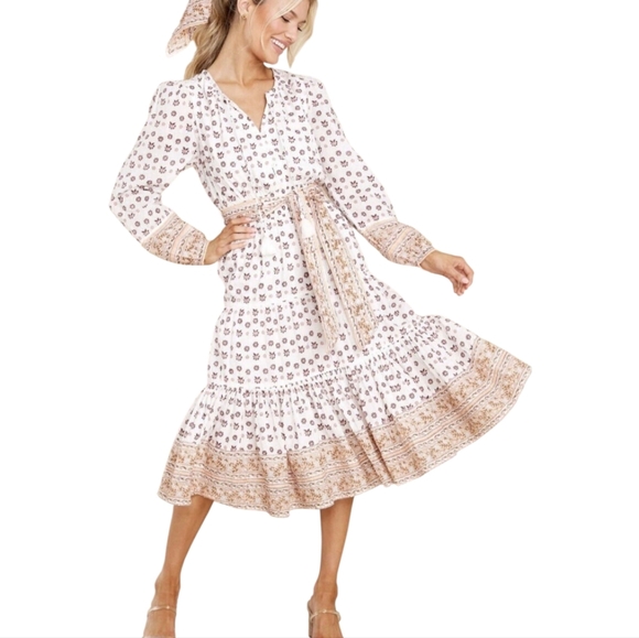 Cleobella Blakely Floral Midi Dress - Picture 1 of 10